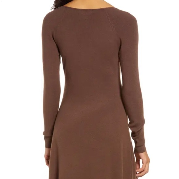 Rachel Parcell Sweetheart Knot Long Sleeve Gray Dress - Picture 2 of 9